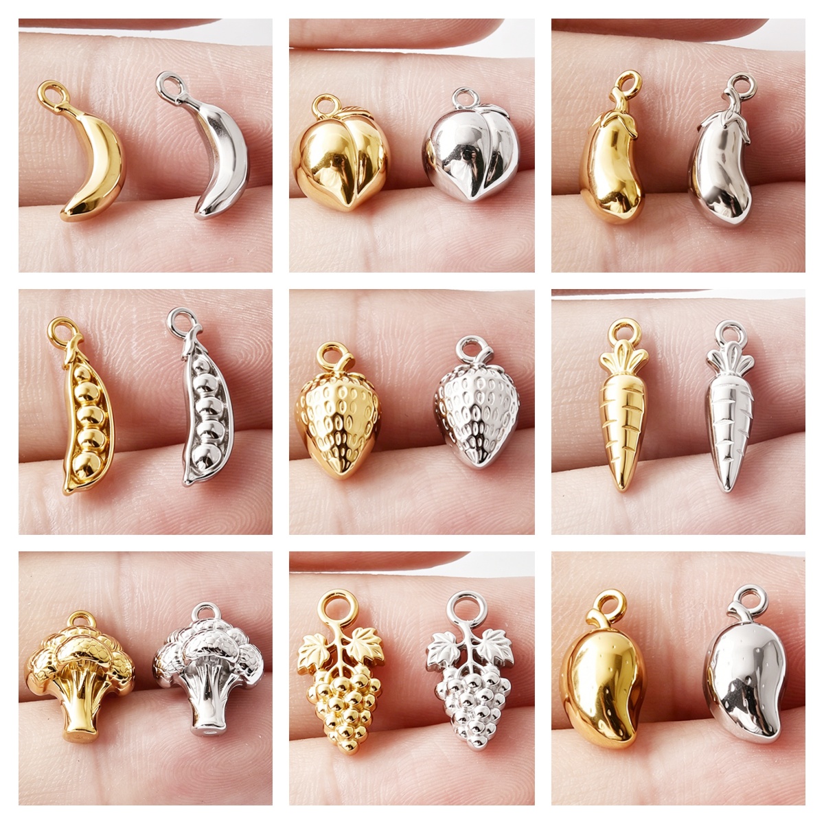 Women'S Accessories Mango - จี้รูปผลไม้ 7 ชิ้น รูปสตรอว์เบอร์รี กล้วย มะม่วง