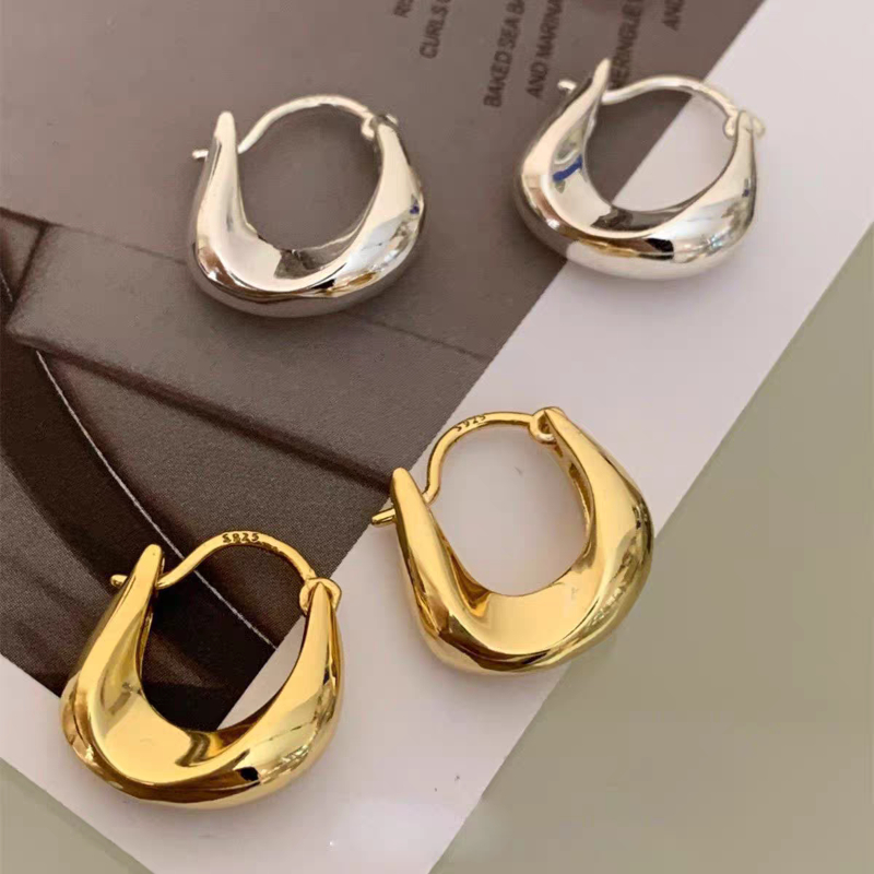 Women'S Accessories New Look - ต่างหูเงิน สไตล์ระดับไฮเอนด์ที่ไม่ซ้ำใครสำหรับผู้หญิง ดูเท่ห์ สง่างาม สไตล์เกาหลีใหม่ เครื่องประดับแฟชั่น
