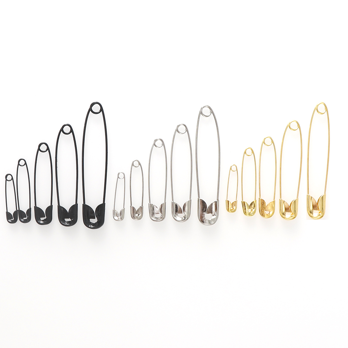 Brooch Pin Gold - 100pcs 22/28/38/45/54mm Silver GOLD ความปลอดภัย Pins