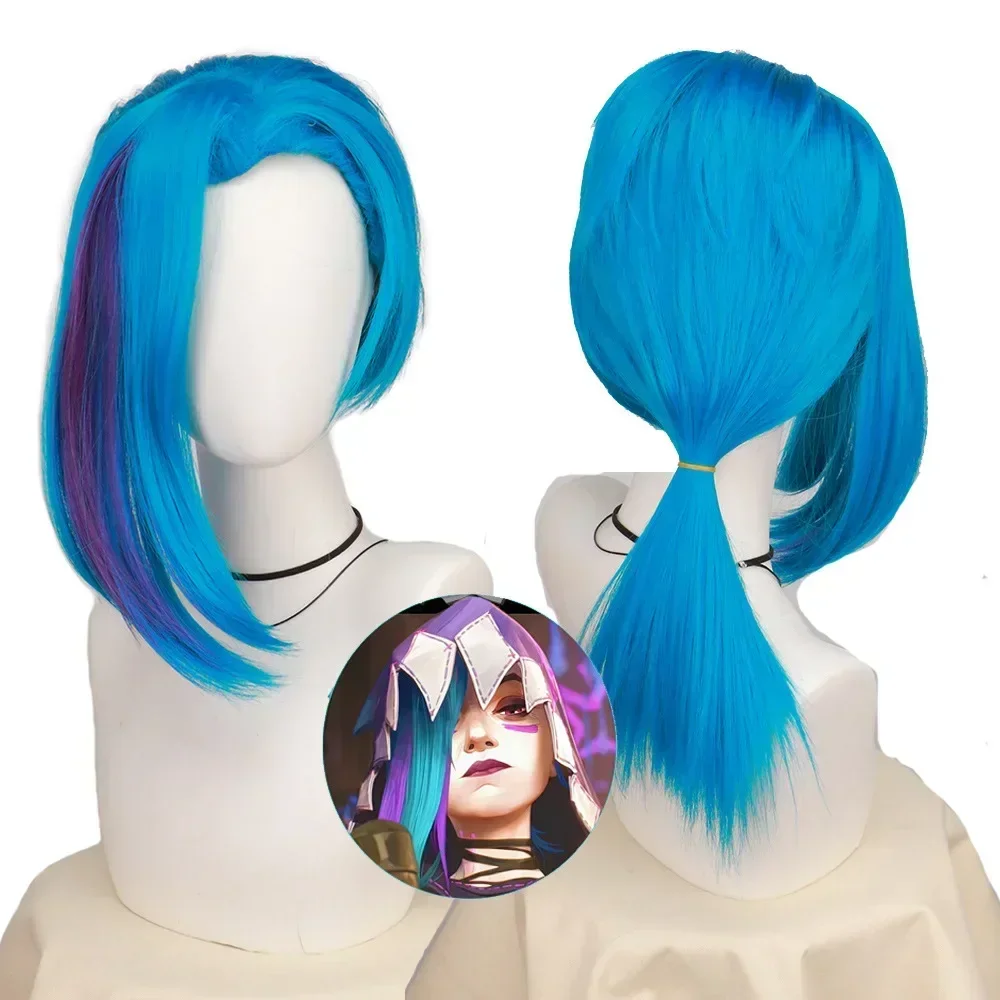 Women'S Accessories New Look - วิกผมสีน้ำเงินทรงหลวม ทนความร้อน วิกผมสังเคราะห์ อนิเมะ Arcane Jinx