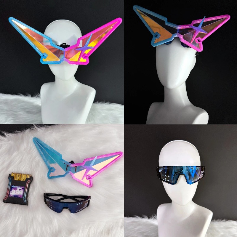 Women Accessories Products - เกมฮงไก: สตาร์เรล ซิลเวอร์ วูล์ฟคอสเพลย์อุปกรณ์ประกอบฉากแว่นตาสีสันสดใสชุดสำหรับผู้ใหญ่อะนิเมะอุปกรณ์เสริมสำหรับเล่นตามบทบาทปาร์ตี้ฮาโลวีน