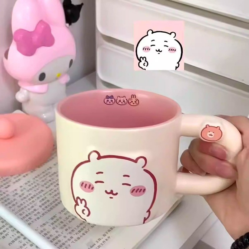 Women'S Accessories New Look - แก้วเซรามิคหูใหญ่ ชิอิคาวะ ฮาจิวาระ อุซางิ ลายการ์ตูนน่ารัก แก้วกาแฟสไตล์เดียวกันสำหรับผู้ชายและผู้หญิง