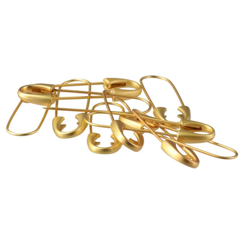 Brooch Pin Gold - 10 ชิ้น DIY โลหะทองเข็มกลัดโลหะฤดูใบไม้ผลิล็อค Pin 1.93*0.55