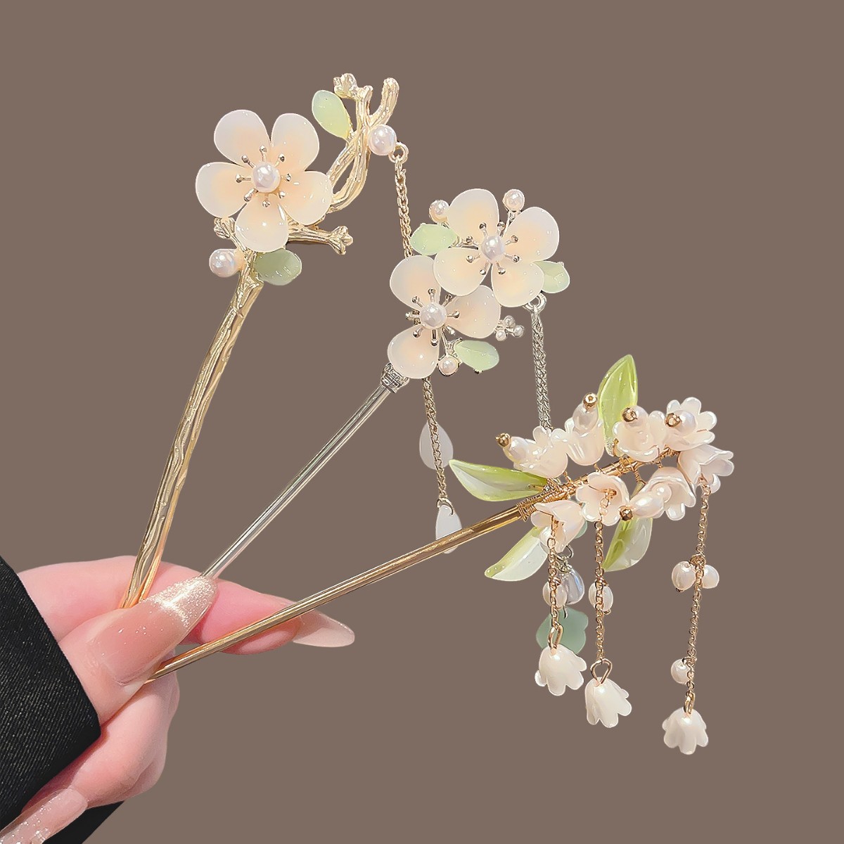 ปิ่นปักผมสไตล์จีนโบราณ ลายดอกล - Pearl Hair Pin บทวิจารณ์และราคา