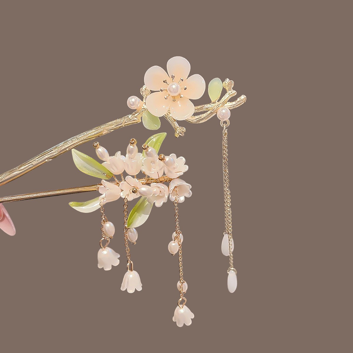ปิ่นปักผมสไตล์จีนโบราณ ลายดอกล - Pearl Hair Pin บทวิจารณ์และราคา