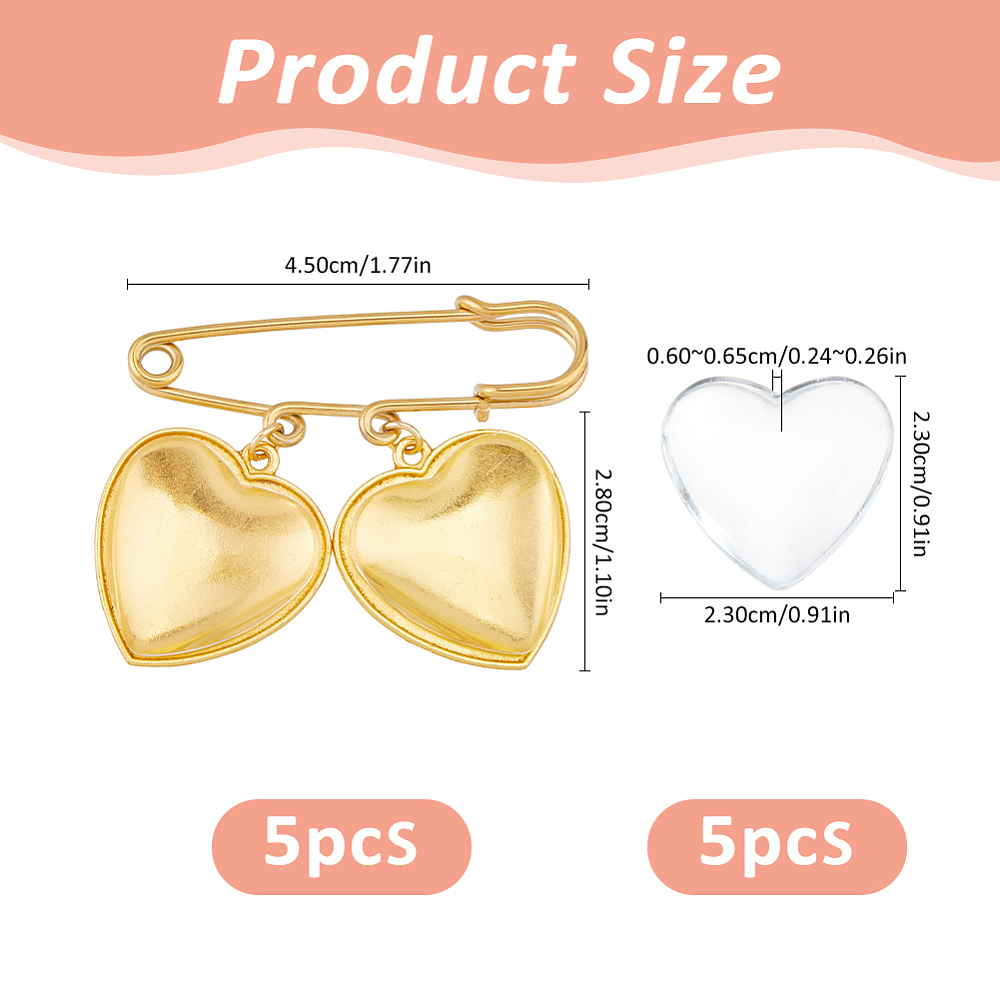 ชุด 5 ชิ้น ชาร์มรูปภาพช่อดอกไม - Brooch Pin Gold บทวิจารณ์และราคา