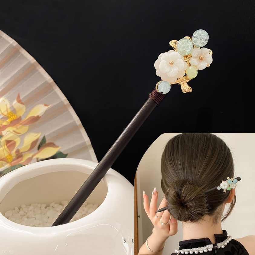 กิ๊บติดผมไม้แบบจีนโบราณสำหรับส - Pearl Hair Pin บทวิจารณ์และราคา