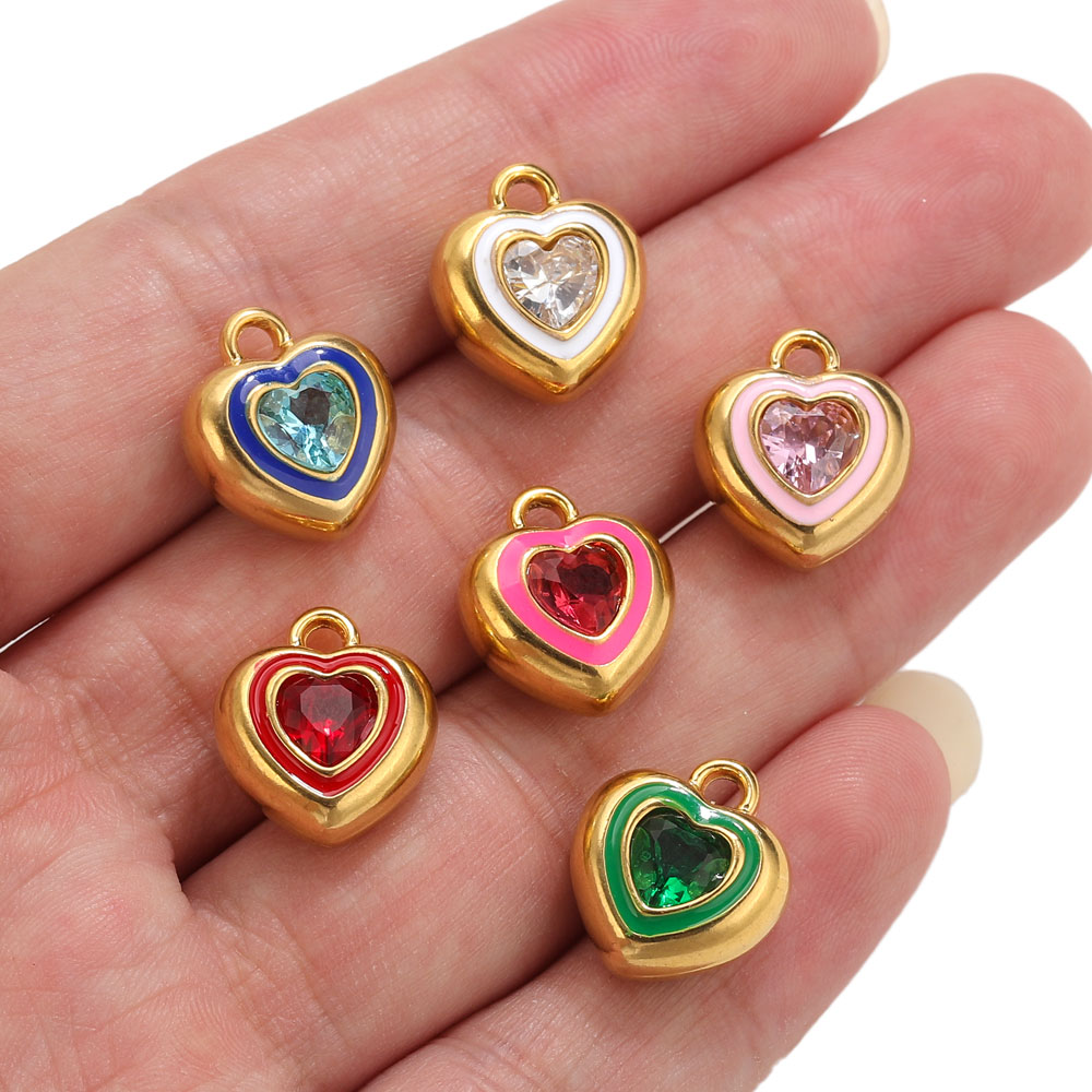 จี้รูปหัวใจเคลือบเซอร์โคเนียสแ - Women Accessories Bracelet บทวิจารณ์และราคา