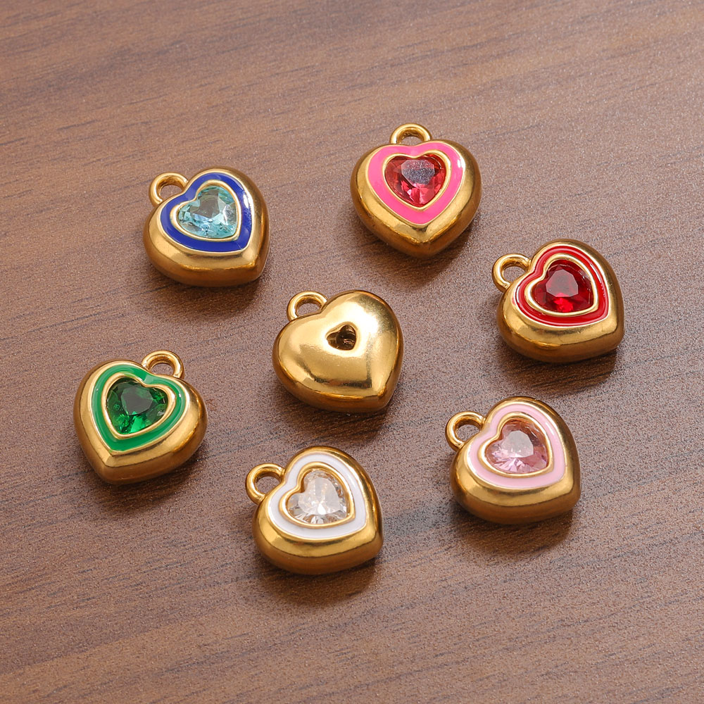 จี้รูปหัวใจเคลือบเซอร์โคเนียสแ - Women Accessories Bracelet บทวิจารณ์และราคา