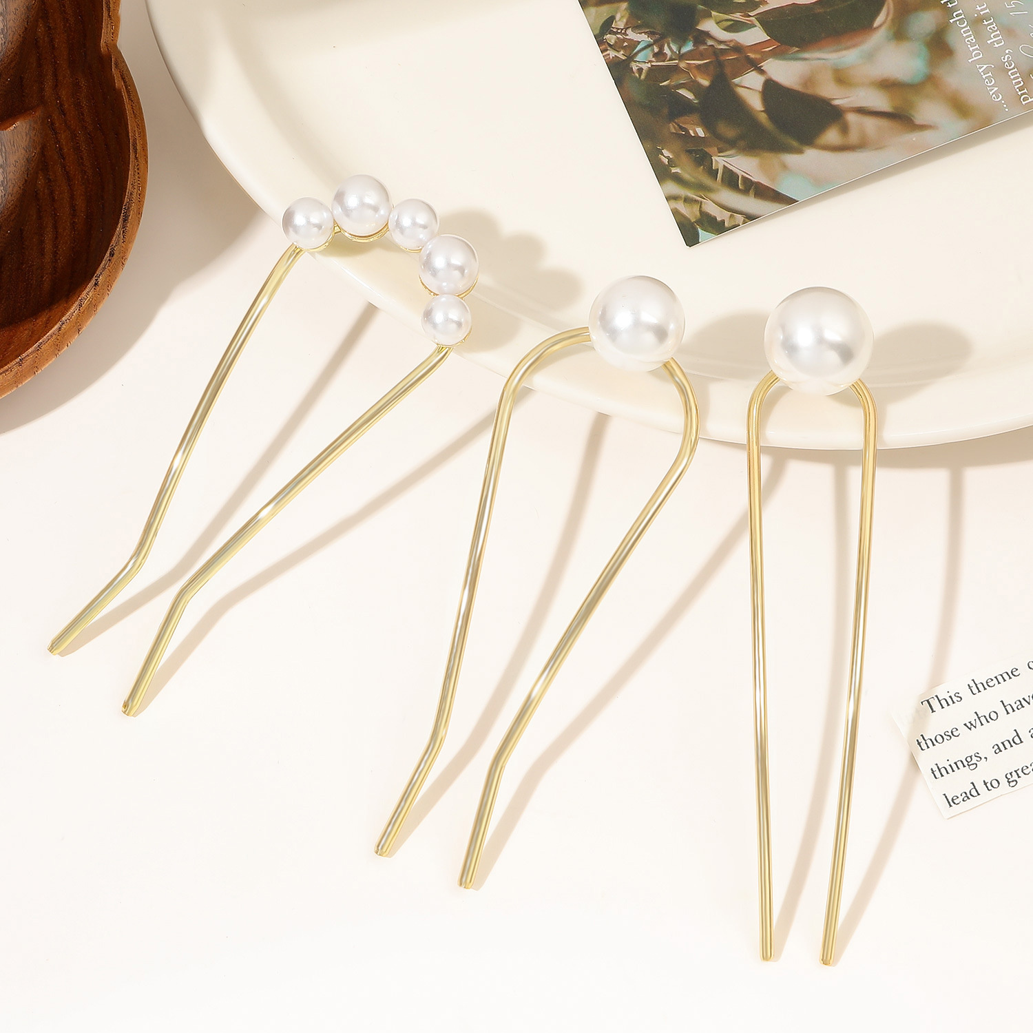 กิ๊บติดผมรูปตัว U สไตล์วินเทจ  - Pearl Hair Pin บทวิจารณ์และราคา