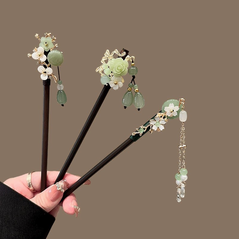 กิ๊บติดผมไม้โบราณสำหรับผู้หญิง - Pearl Hair Pin บทวิจารณ์และราคา
