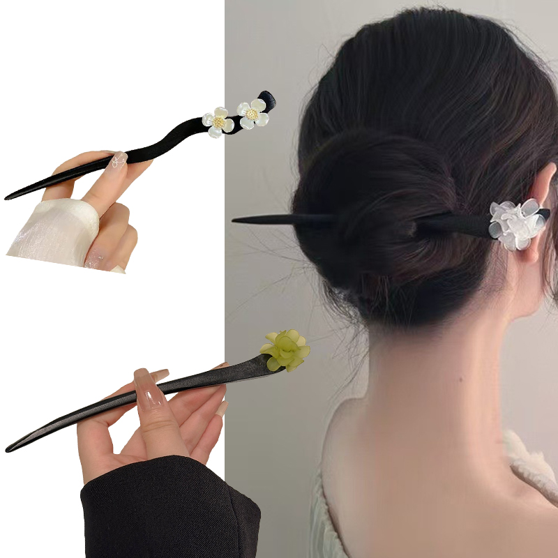 วินเทจสไตล์จีนไม้ดอกไม้ผม Stic - Pearl Hair Pin บทวิจารณ์และราคา