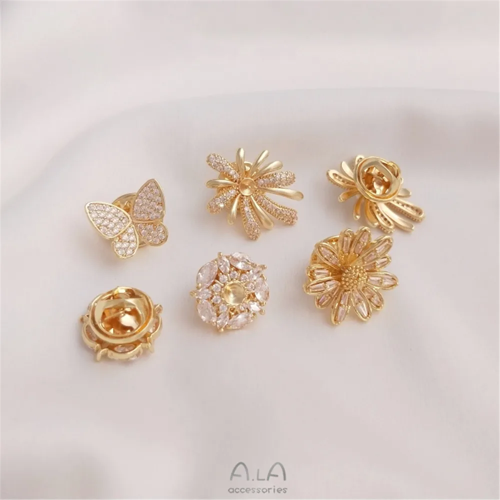 เข็มกลัดรูปผีเสื้อประดับเพชรซิ - Brooch Pin Gold บทวิจารณ์และราคา