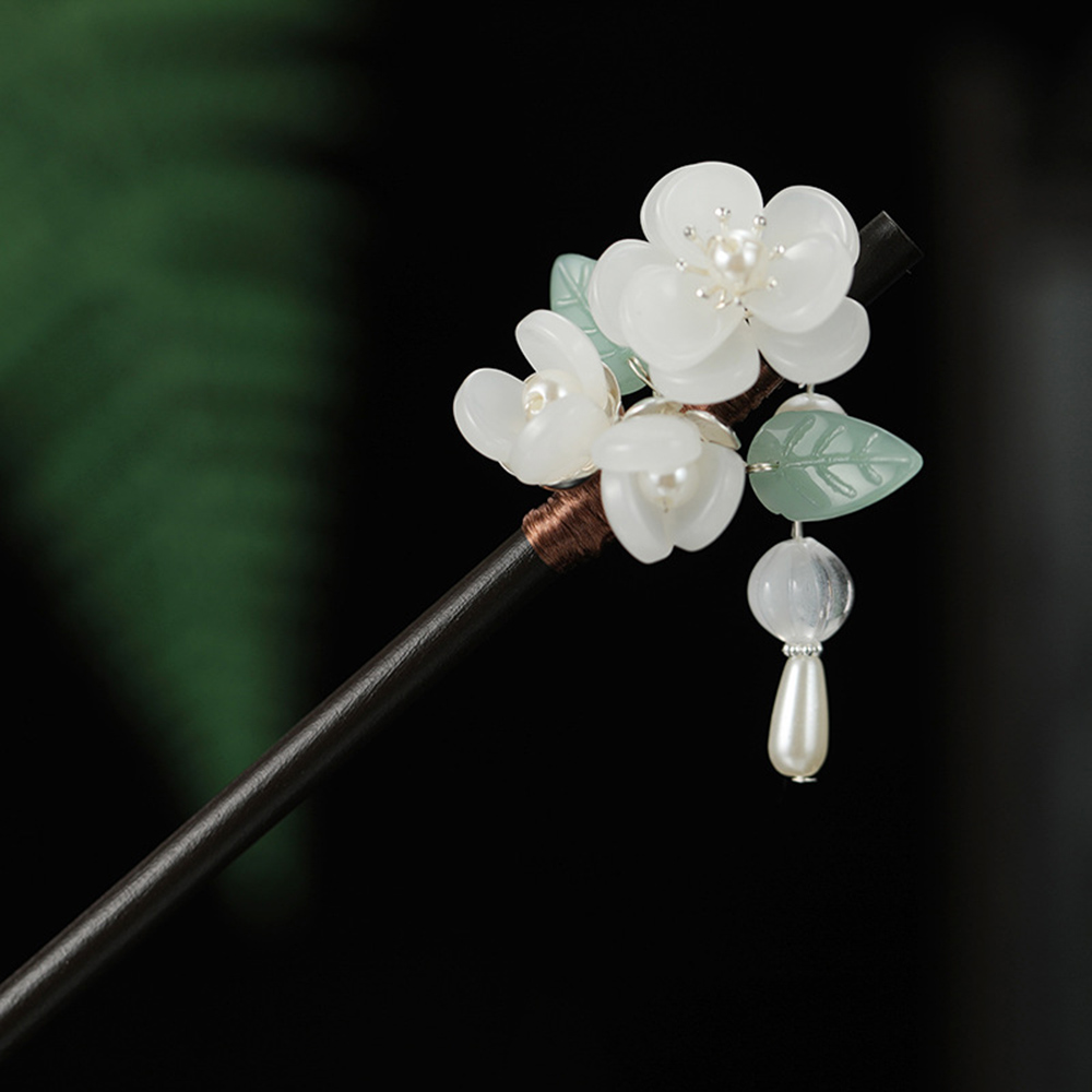 Retro ดอกไม้ Hairpin ไข่มุกไม้ - Pearl Hair Pin บทวิจารณ์และราคา